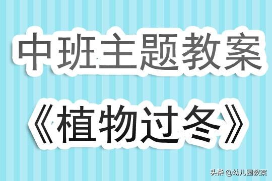 幼儿园中班主题教案《植物过冬》含反思 